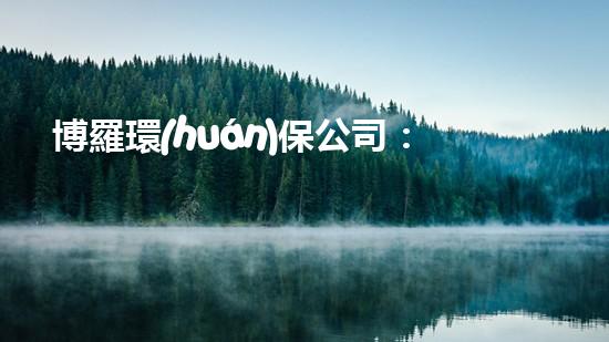 博羅環(huán)保公司：為環(huán)保獻(xiàn)力，助力區(qū)域綠色發(fā)展！